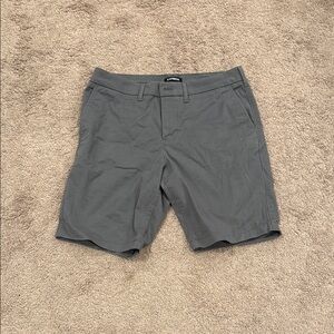 Express Gray Flat Front Chino Shorts